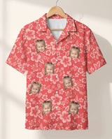 Japanese Hibiscus Blossom personalized Hawaiian shirt printed with customer faces