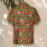 Juicy Strawberry Tropics custom Hawaiian shirt with photos, example 1