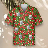 Juicy Strawberry Tropics custom Hawaiian shirt with photos, example 2
