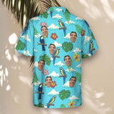 Jungle Bird Paradise custom Hawaiian shirt with photos, example 1