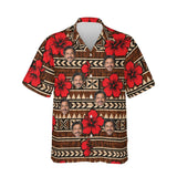 Kapa Hibiscus Aloha Shirt personalized with printed faces, front view