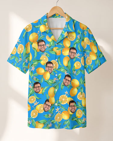 Lemon Grove Breeze personalized Hawaiian shirt printed with customer faces