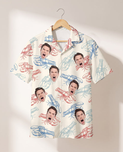 Lobster Fest personalized Hawaiian shirt printed with customer faces