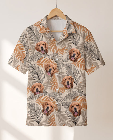Lush Tropical Foliage personalized Hawaiian shirt printed with customer faces
