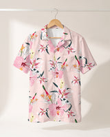 Luxe Hibiscus Silk Tropical Hawaiian shirt print before personalizing
