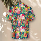 Macaw Jungle Vibes custom Hawaiian shirt with photos, example 1