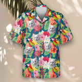 Macaw Jungle Vibes custom Hawaiian shirt with photos, example 2