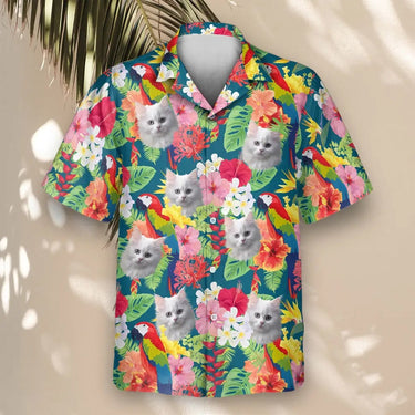 Macaw Jungle Vibes custom Hawaiian shirt with photos, example 2