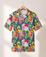 Macaw Jungle Vibes Hawaiian shirt print before personalizing