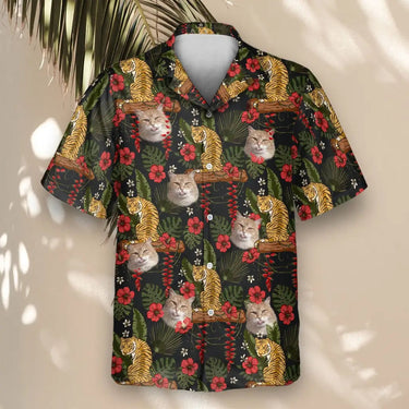 Majestic Jungle Tiger custom Hawaiian shirt with photos, example 2