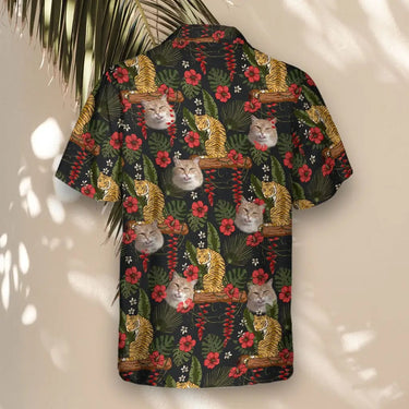 Majestic Jungle Tiger custom Hawaiian shirt with photos, example 3