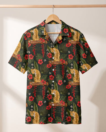 Majestic Jungle Tiger Hawaiian shirt print before personalizing