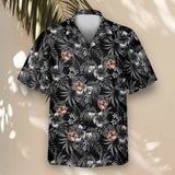 Midnight Hibiscus Paradise custom Hawaiian shirt with photos, example 2