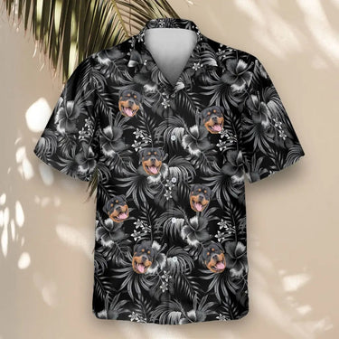 Midnight Hibiscus Paradise custom Hawaiian shirt with photos, example 2