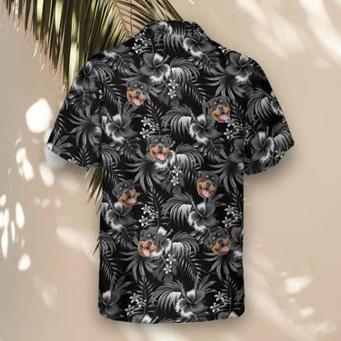 Midnight Hibiscus Paradise custom Hawaiian shirt with photos, example 3