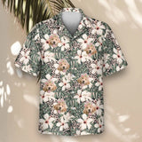 Monstera Hibiscus Dream custom Hawaiian shirt with photos, example 2