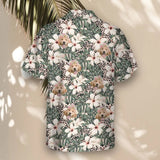 Monstera Hibiscus Dream custom Hawaiian shirt with photos, example 3