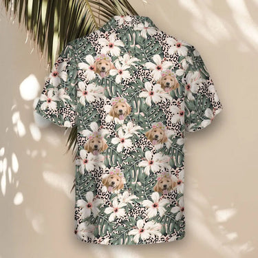 Monstera Hibiscus Dream custom Hawaiian shirt with photos, example 3