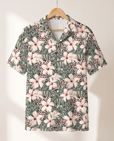 Monstera Hibiscus Dream Hawaiian shirt print before personalizing