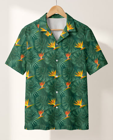 Monstera Paradise Hawaiian shirt print before personalizing