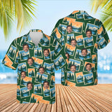 National Park Postcard Hawaiian Shirt with custom faces, front and back