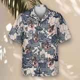 Navy Ivory Patriot custom Hawaiian shirt with photos, example 2