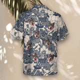 Navy Ivory Patriot custom Hawaiian shirt with photos, example 3