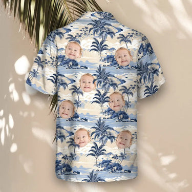 Nostalgic Tropical Paradise custom Hawaiian shirt with photos, example 3