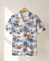 Nostalgic Tropical Paradise personalized Hawaiian shirt printed with customer faces