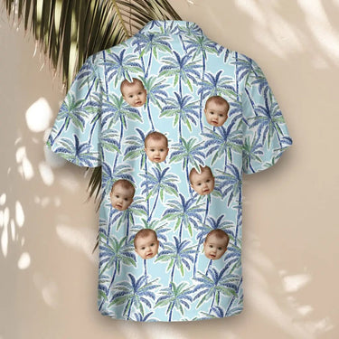 Palm Breeze custom Hawaiian shirt with photos, example 1