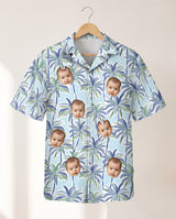 Palm Breeze personalized Hawaiian shirt printed with customer faces