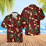 Potions & Spellbooks Fantasy RPG Hawaiian Shirt with custom faces, front and back