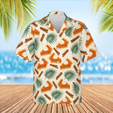 Pumpkin Pie Paradise Thanksgiving Hawaiian Shirt print before personalizing, front view