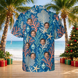 Reef Ornaments custom Christmas Hawaiian shirt with photos, back view