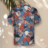 Retro American Patriotism custom Hawaiian shirt with photos, example 1