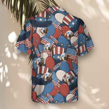 Retro American Patriotism custom Hawaiian shirt with photos, example 3