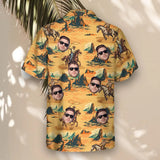 Retro Cowboy Rider custom Hawaiian shirt with photos, example 1