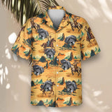 Retro Cowboy Rider custom Hawaiian shirt with photos, example 2