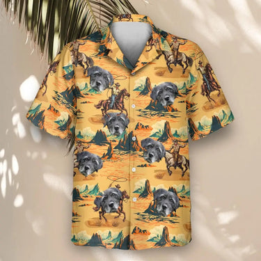 Retro Cowboy Rider custom Hawaiian shirt with photos, example 2