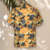 Retro Cowboy Rider custom Hawaiian shirt with photos, example 3