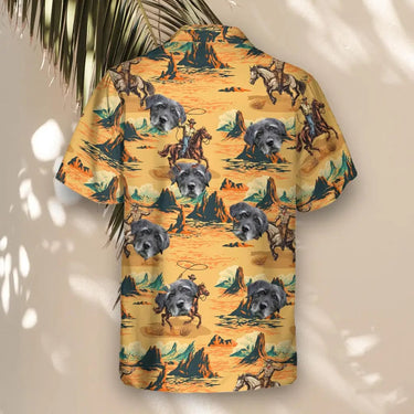 Retro Cowboy Rider custom Hawaiian shirt with photos, example 3