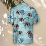 Retro Ocean Wave custom Hawaiian shirt with photos, example 3