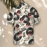 Retro Record Vibes custom Hawaiian shirt with photos, example 1