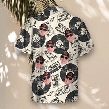 Retro Record Vibes custom Hawaiian shirt with photos, example 1