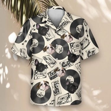 Retro Record Vibes custom Hawaiian shirt with photos, example 2