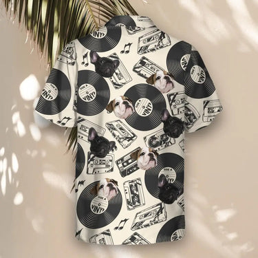 Retro Record Vibes custom Hawaiian shirt with photos, example 3