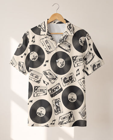 Retro Record Vibes Hawaiian shirt print before personalizing
