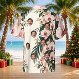 Ribbon Orchids custom Christmas Hawaiian shirt with photos, back view