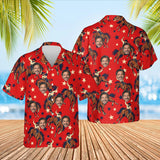 Rodeo Bronco Horse Hawaiian Shirt with custom faces, front and back