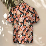 Rosy Paradise custom Hawaiian shirt with photos, example 1
